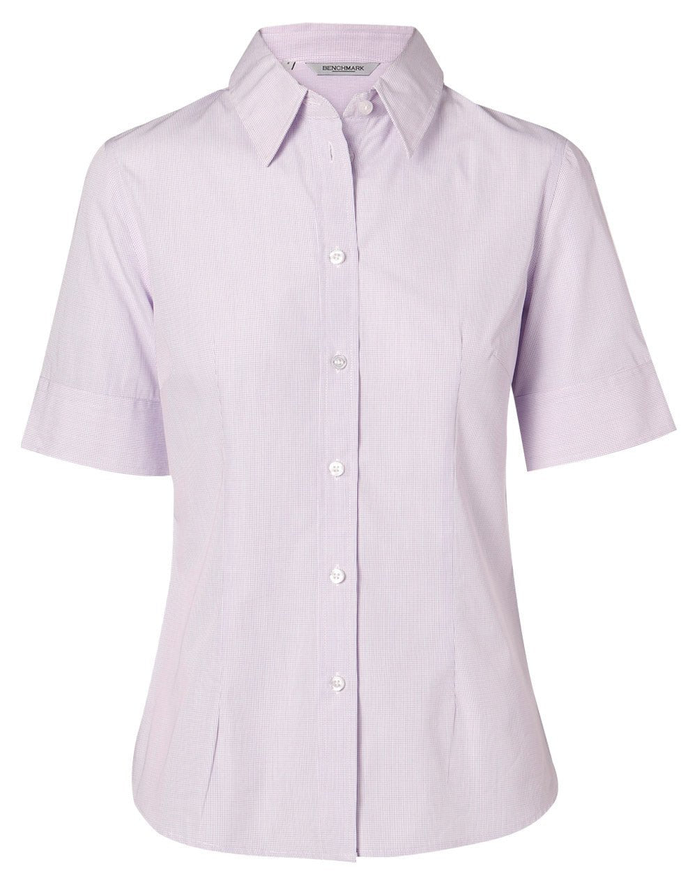 Benchmark M8360S Women's Mini Check Short Sleeve Shirt - WEARhouse