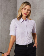 Benchmark M8360S Women's Mini Check Short Sleeve Shirt - WEARhouse