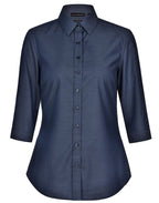 Benchmark M8400Q ASCOT LADIES 3/4 SLEEVE DOT JACQUARD STRETCH SHIRT - WEARhouse