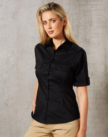 Benchmark M8911 Women's Short Sleeve Military Shirt - WEARhouse