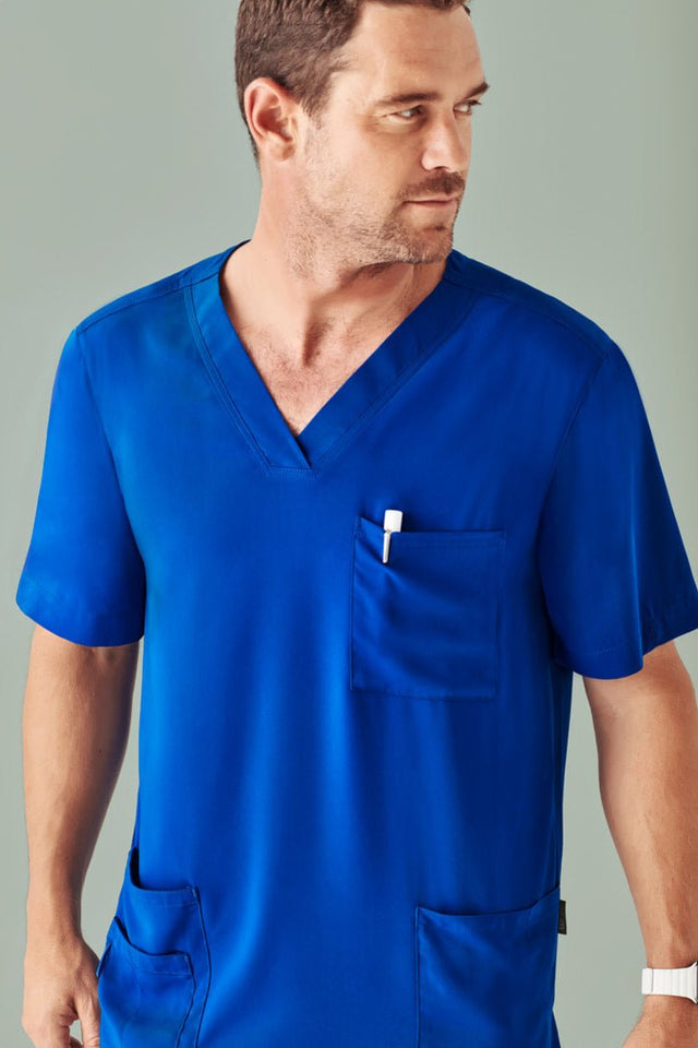 Biz Care Mens Avery V-Neck Scrub Top CST945MS - WEARhouse