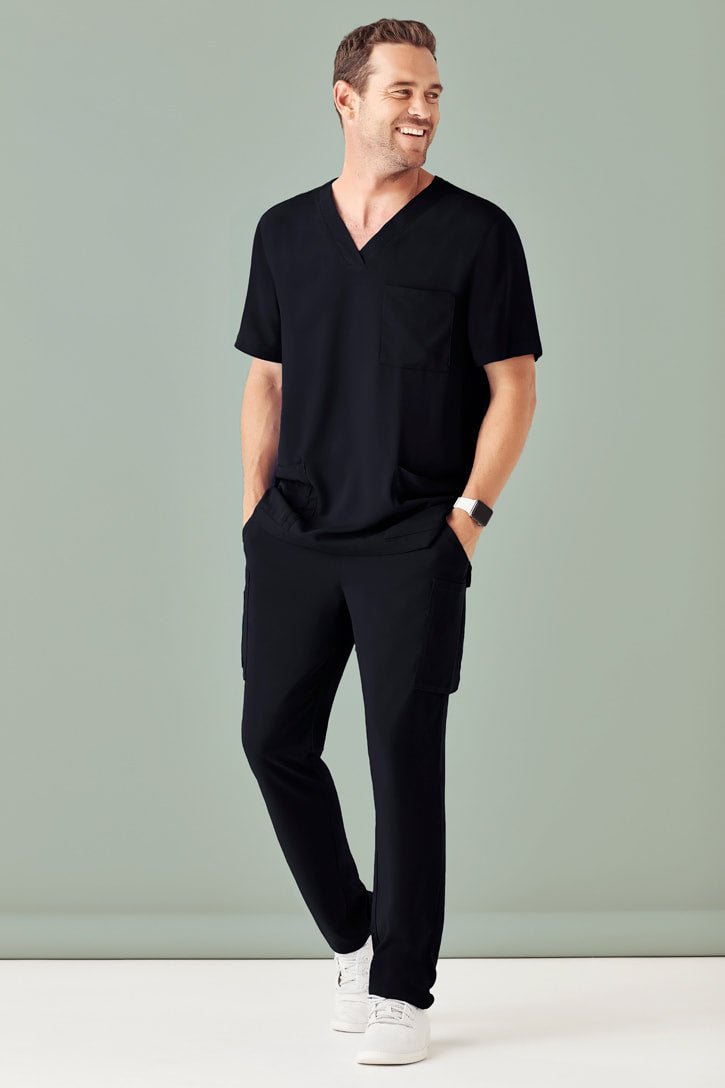 Biz Care Mens Avery V-Neck Scrub Top CST945MS - WEARhouse
