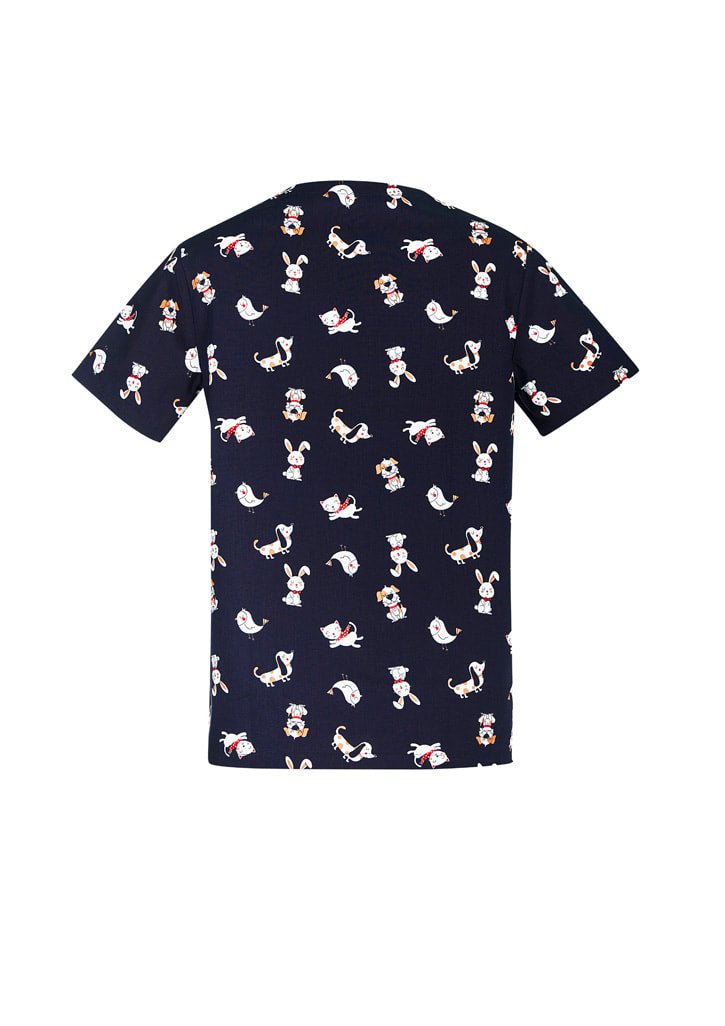 BIZ CARE MENS BEST FRIENDS SCRUB TOP CST147MS - WEARhouse