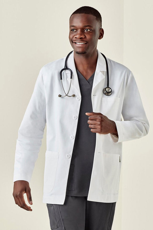 BIZ CARE MENS HOPE CROPPED LAB COAT CC144MC - WEARhouse