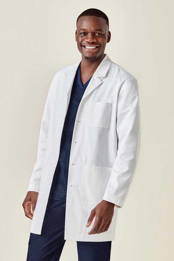 BIZ CARE MENS HOPE LONG LINE LAB COAT CC144ML - WEARhouse