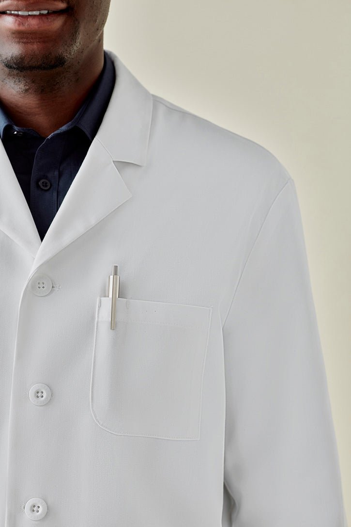 BIZ CARE MENS HOPE LONG LINE LAB COAT CC144ML - WEARhouse