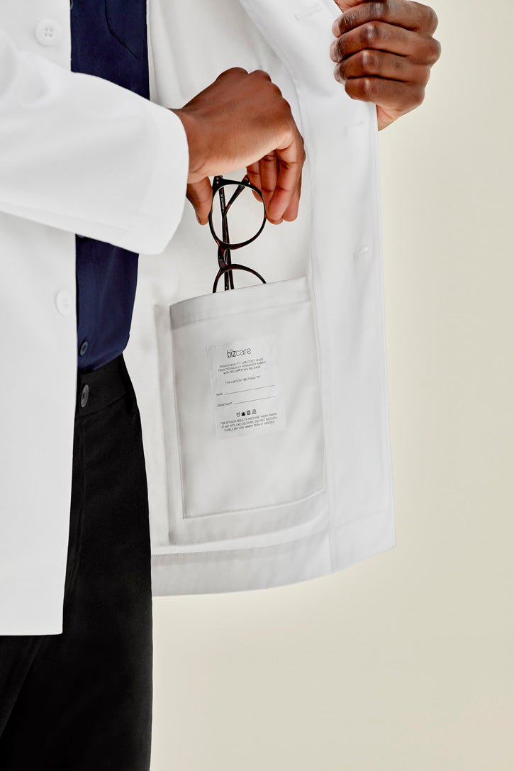 BIZ CARE MENS HOPE LONG LINE LAB COAT CC144ML - WEARhouse