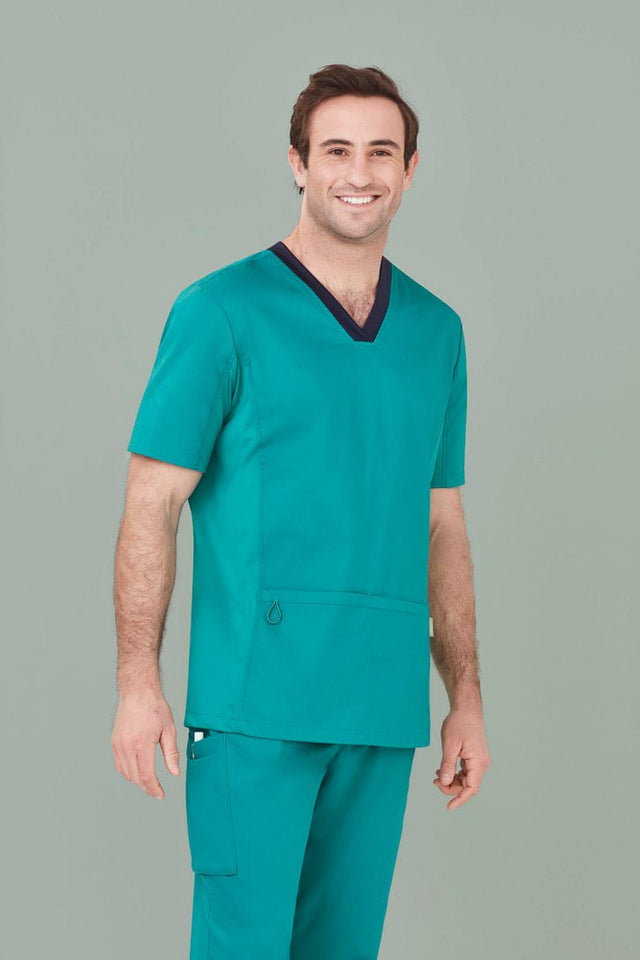 Biz Care Mens Riley V-Neck Scrub Top CST043MS - WEARhouse