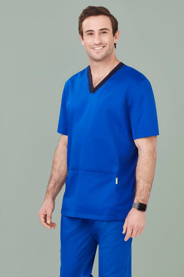 Biz Care Mens Riley V-Neck Scrub Top CST043MS - WEARhouse