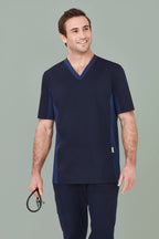 Biz Care Mens Riley V-Neck Scrub Top CST043MS - WEARhouse
