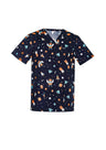 BIZ CARE MENS SPACE PARTY SCRUB TOP CST148MS - WEARhouse