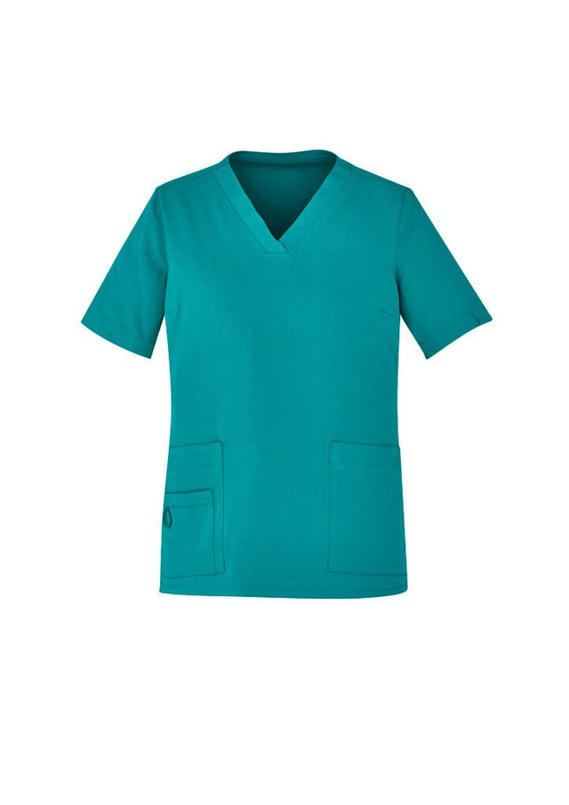 Biz Care WOMENS AVERY EASY FIT V-NECK SCRUB TOP CST941LS - WEARhouse