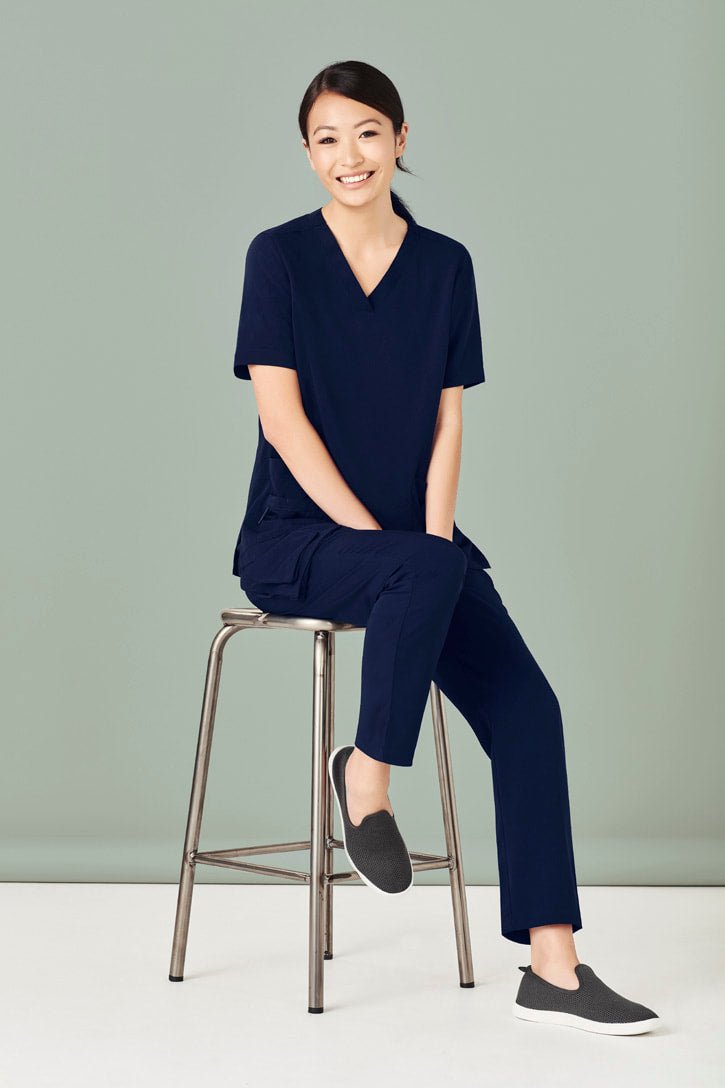 Biz Care WOMENS AVERY EASY FIT V-NECK SCRUB TOP CST941LS - WEARhouse