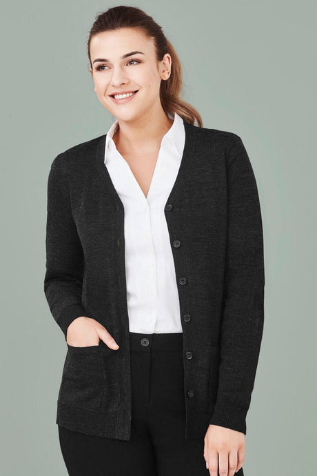 BIZ CARE WOMENS BUTTON FRONT CARDIGAN CK045LC - WEARhouse