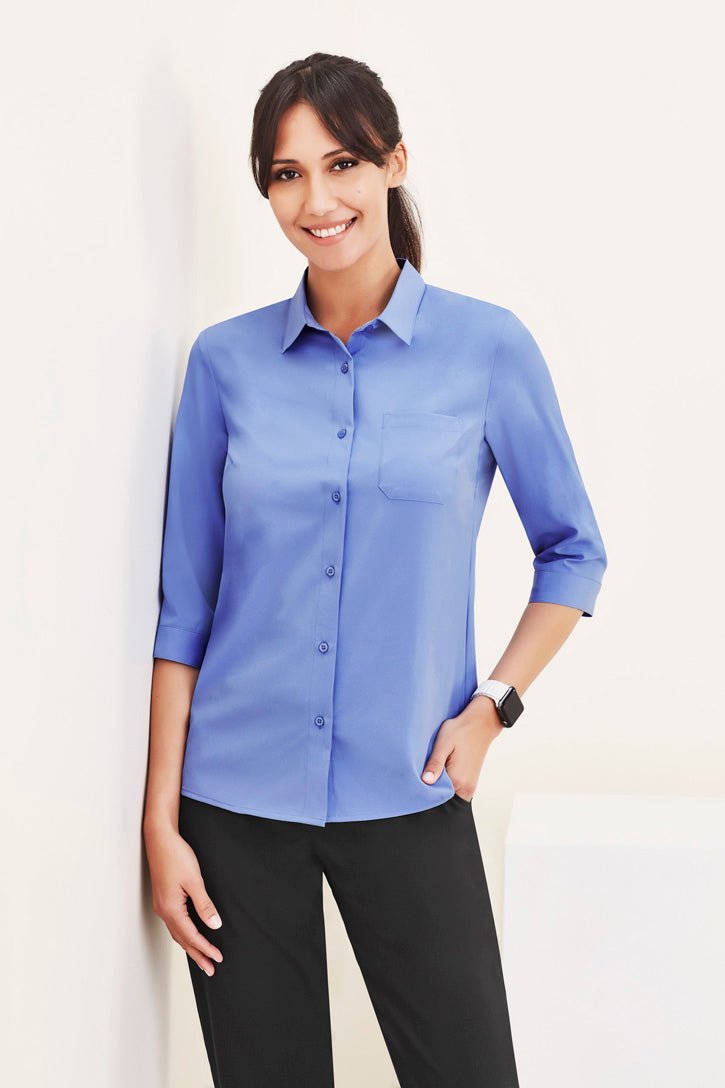 BIZ CARE WOMENS FLORENCE 3/4 SLEEVE SHIRT CS951LT - WEARhouse