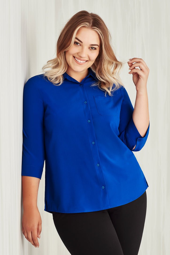 BIZ CARE WOMENS FLORENCE 3/4 SLEEVE SHIRT CS951LT - WEARhouse