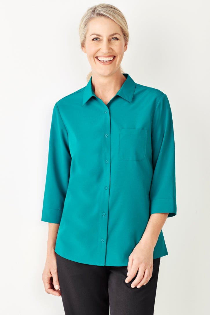 BIZ CARE WOMENS FLORENCE 3/4 SLEEVE SHIRT CS951LT - WEARhouse