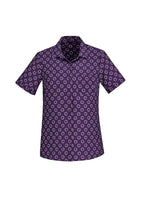 BIZ CARE WOMENS FLORENCE DAISY PRINT SHORT SLEEVE SHIRT CS948LS - WEARhouse