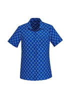 BIZ CARE WOMENS FLORENCE DAISY PRINT SHORT SLEEVE SHIRT CS948LS - WEARhouse