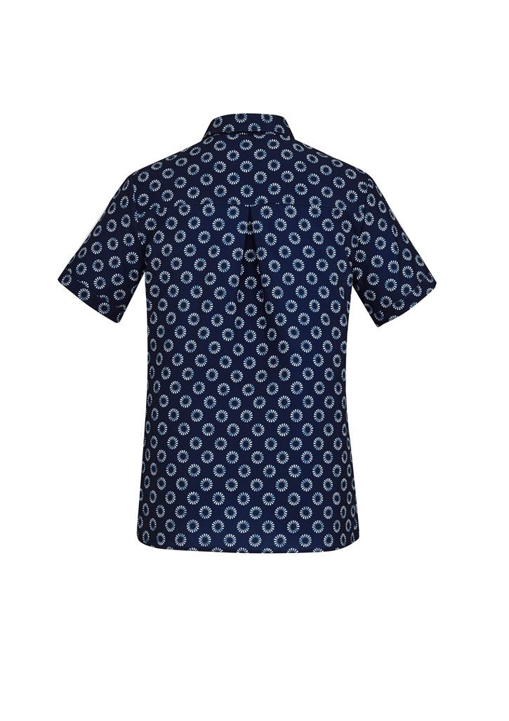 BIZ CARE WOMENS FLORENCE DAISY PRINT SHORT SLEEVE SHIRT CS948LS - WEARhouse