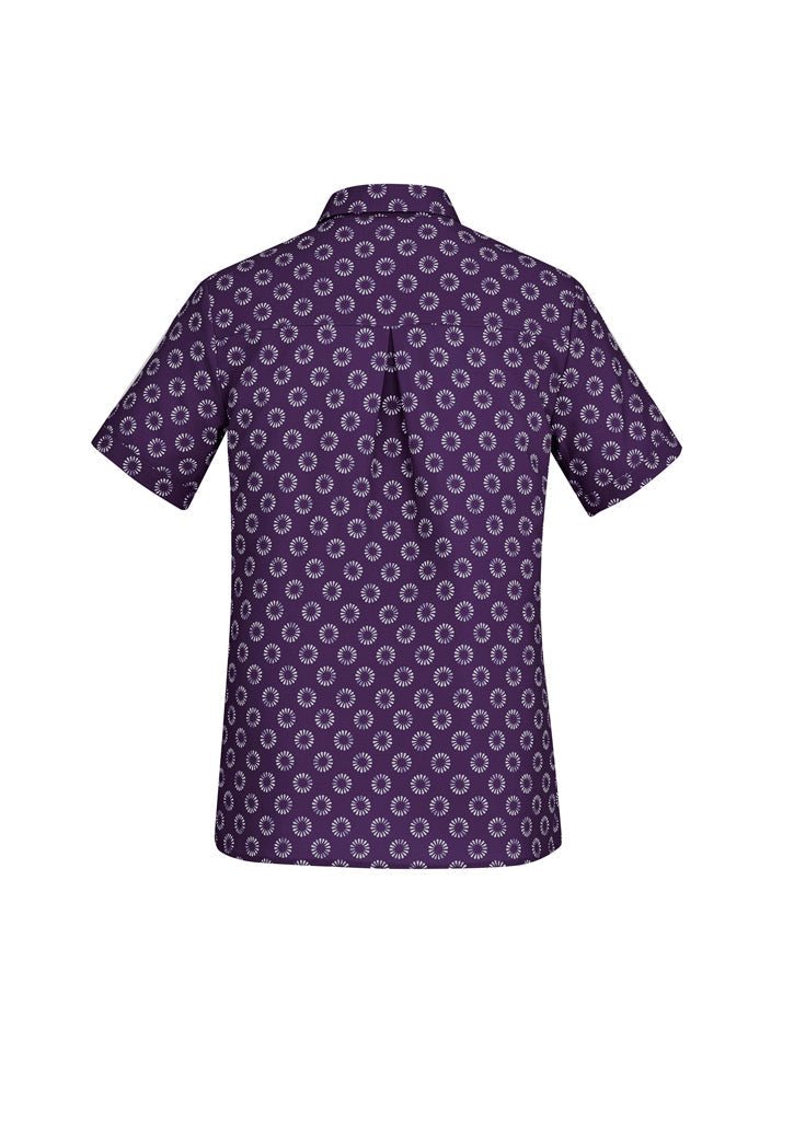 BIZ CARE WOMENS FLORENCE DAISY PRINT SHORT SLEEVE SHIRT CS948LS - WEARhouse