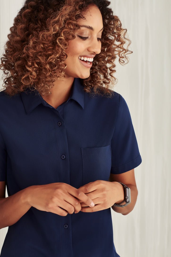 BIZ CARE WOMENS FLORENCE SHORT SLEEVE SHIRT CS947LS - WEARhouse