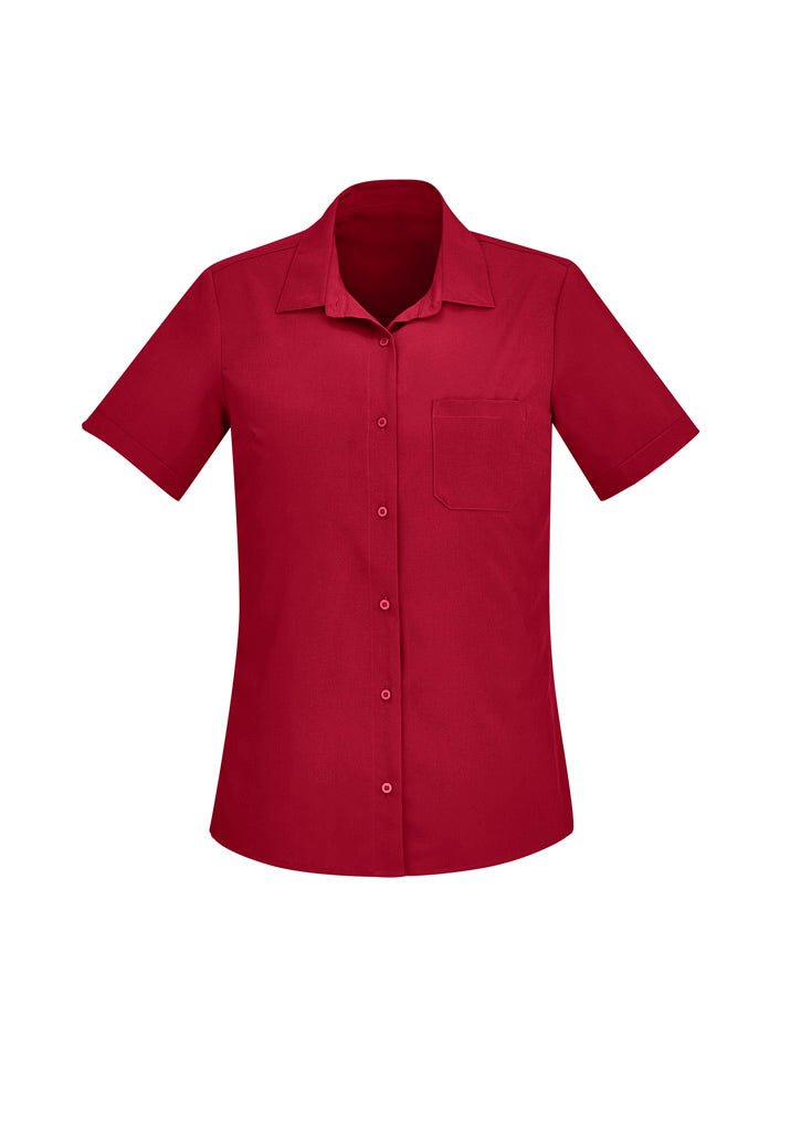 BIZ CARE WOMENS FLORENCE SHORT SLEEVE SHIRT CS947LS - WEARhouse
