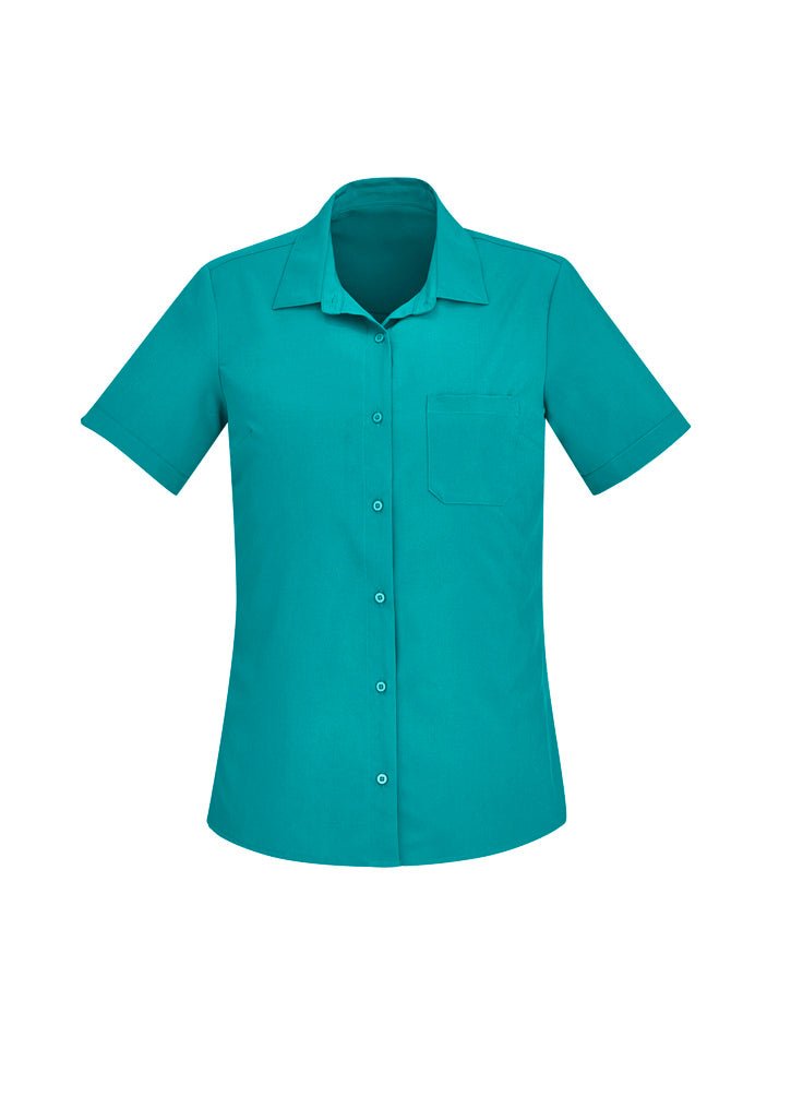 BIZ CARE WOMENS FLORENCE SHORT SLEEVE SHIRT CS947LS - WEARhouse