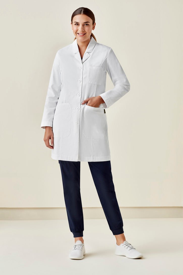 BIZ CARE WOMENS HOPE LONG LINE LAB COAT CC144LL - WEARhouse