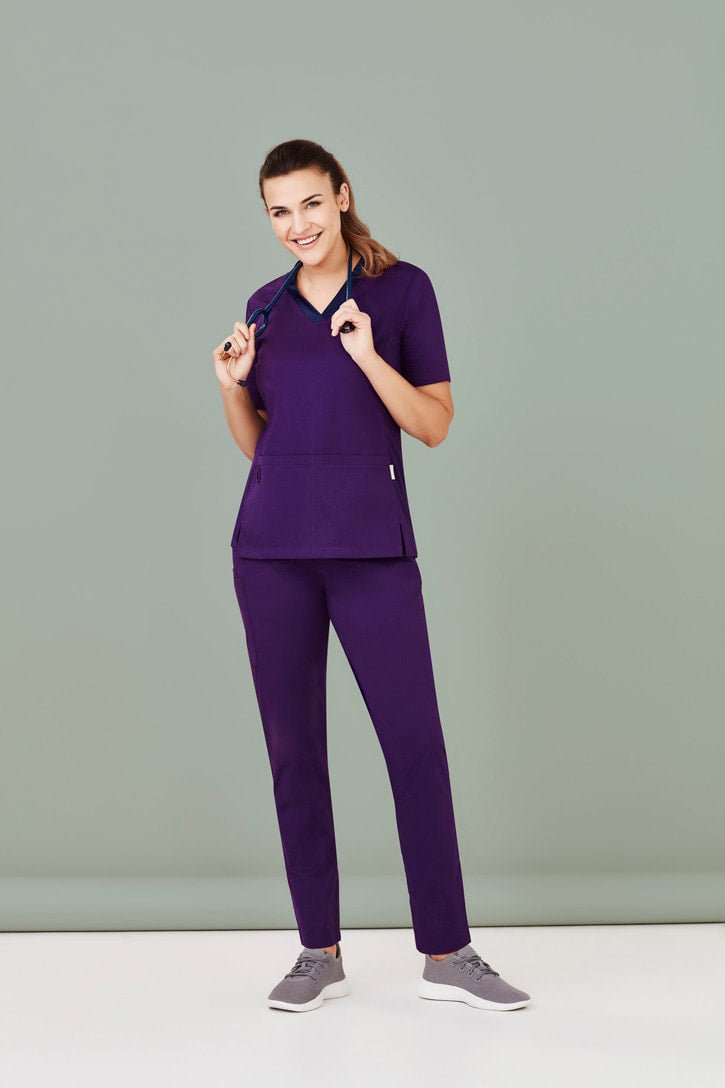 Biz Care Women's Riley V-Neck Scrub Top CST043LS - WEARhouse