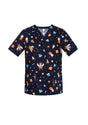 BIZ CARE WOMENS SPACE PARTY SCRUB TOP CST148LS - WEARhouse