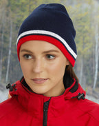 CH63 CONTRAST STRIPE BEANIE - WEARhouse