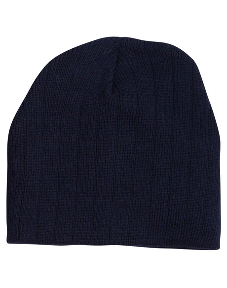 CH64 Cable Knit Beanie With Fleece Head Band - WEARhouse
