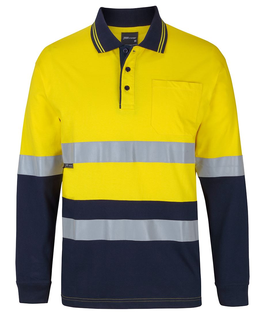 HI VIS (D+N) L/S COTTON POLO 6DCPL - WEARhouse