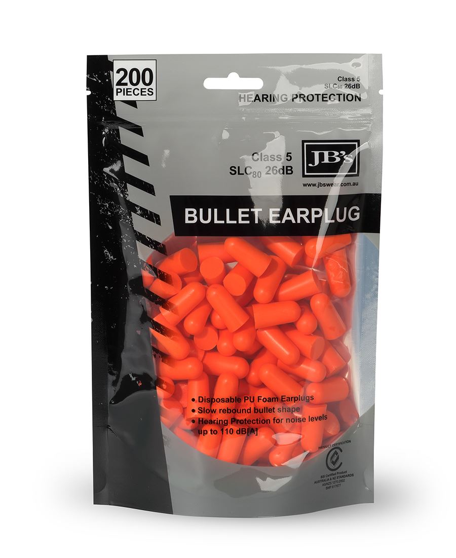 JBS BULLET SHAPED EARPLUG (200 PIECES) 8P045 - WEARhouse