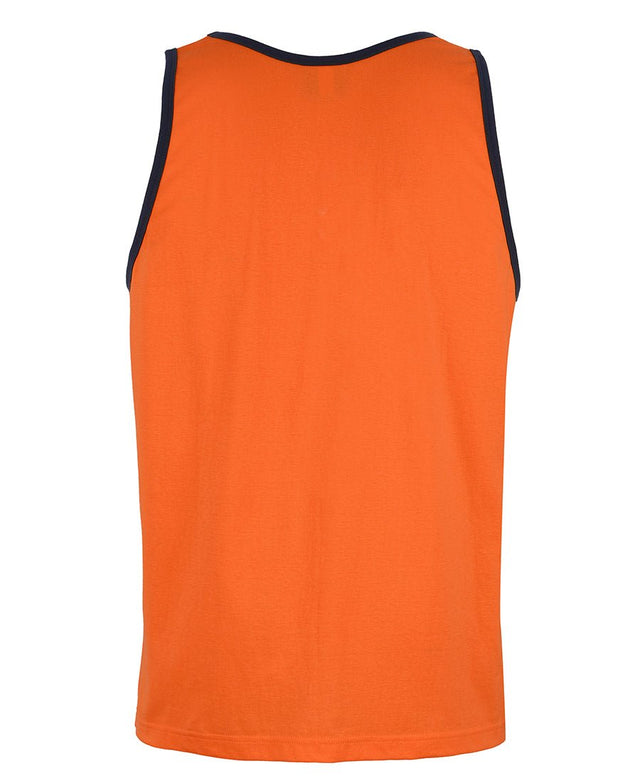 JB'S WEAR 6HTCS HI VIS COTTON SINGLET - WEARhouse