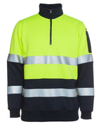 JB's Wear Hi Vis 1/2 Zip (D+N) Fleecy Sweat 6HZFS - WEARhouse