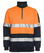 JB's Wear Hi Vis 1/2 Zip (D+N) Fleecy Sweat 6HZFS - WEARhouse