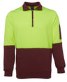 JB's Wear Hi Vis 1/2 Zip Fleecy Sweat 6HVFH - WEARhouse