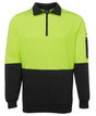 JB's Wear Hi Vis 1/2 Zip Fleecy Sweat 6HVFH - WEARhouse