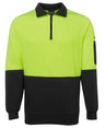 JB's Wear Hi Vis 1/2 Zip Fleecy Sweat 6HVFH - WEARhouse