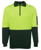 JB's Wear Hi Vis 1/2 Zip Fleecy Sweat 6HVFH - WEARhouse