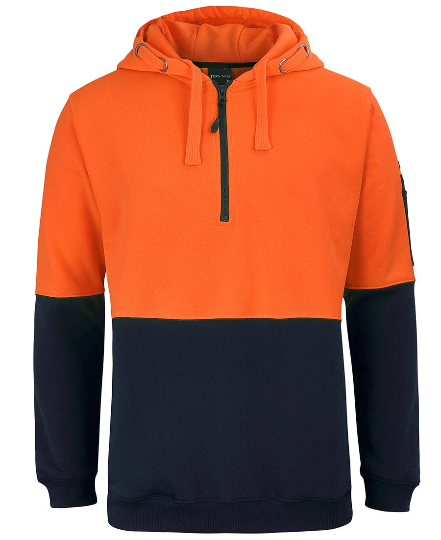 JB's Wear HI VIS 1/2 ZIP HOODIE 6HVHZ - WEARhouse