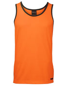 JB's Wear Hi Vis Contrast Singlet 6HCS4 - WEARhouse