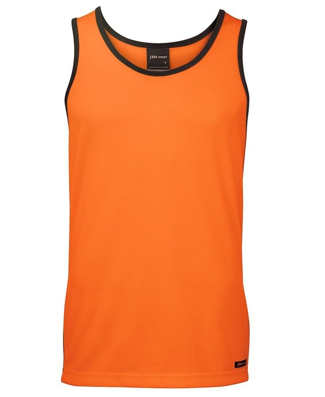 JB's Wear Hi Vis Contrast Singlet 6HCS4 - WEARhouse