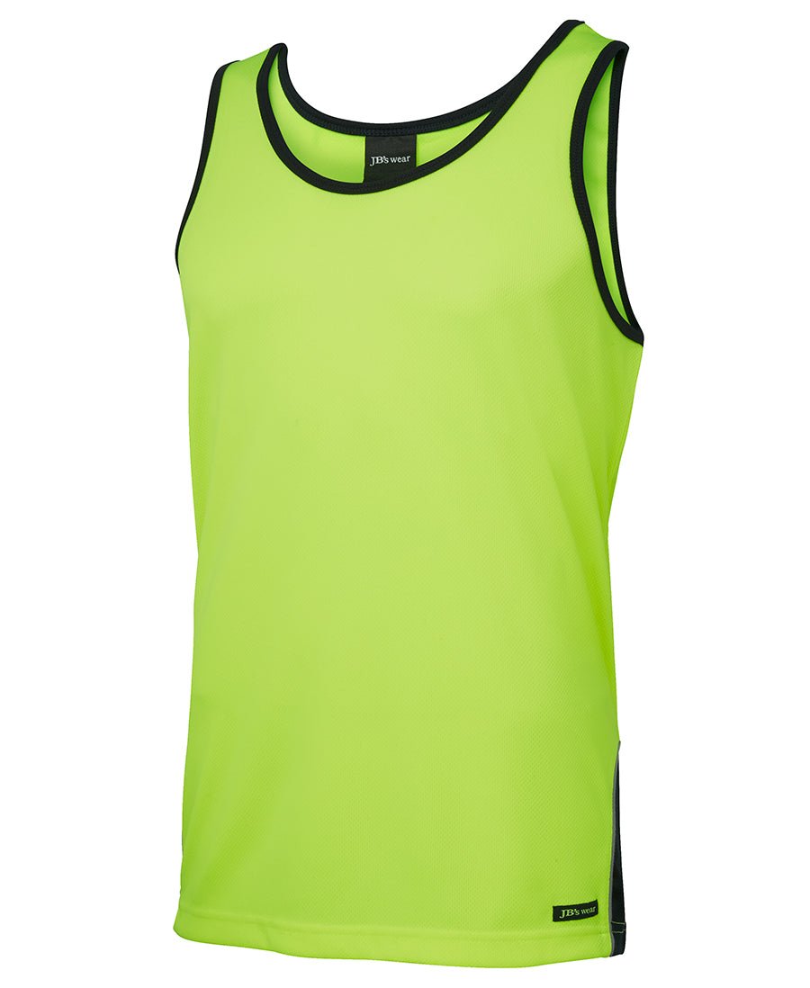 JB's Wear Hi Vis Contrast Singlet 6HCS4 - WEARhouse