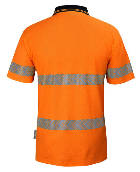 JB's Wear HI VIS (D+N) COTTON BACK S/S SEGMENTED TAPE POLO 6HMSS - WEARhouse