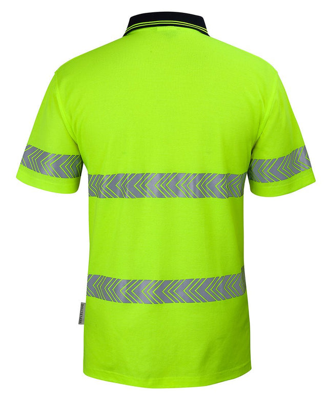 JB's Wear HI VIS (D+N) COTTON BACK S/S SEGMENTED TAPE POLO 6HMSS - WEARhouse