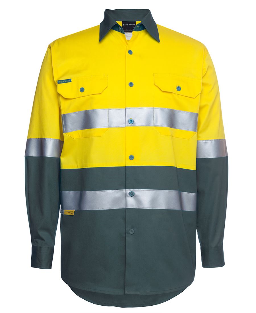 JB's Wear Hi Vis (D+N) L/S 190G Shirt 6HLS - WEARhouse