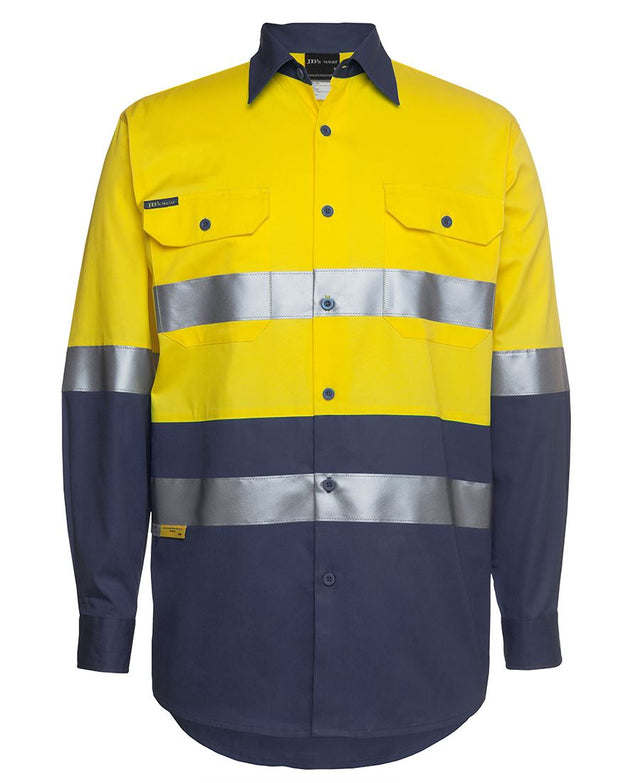 JB's Wear Hi Vis (D+N) L/S 190G Shirt 6HLS - WEARhouse